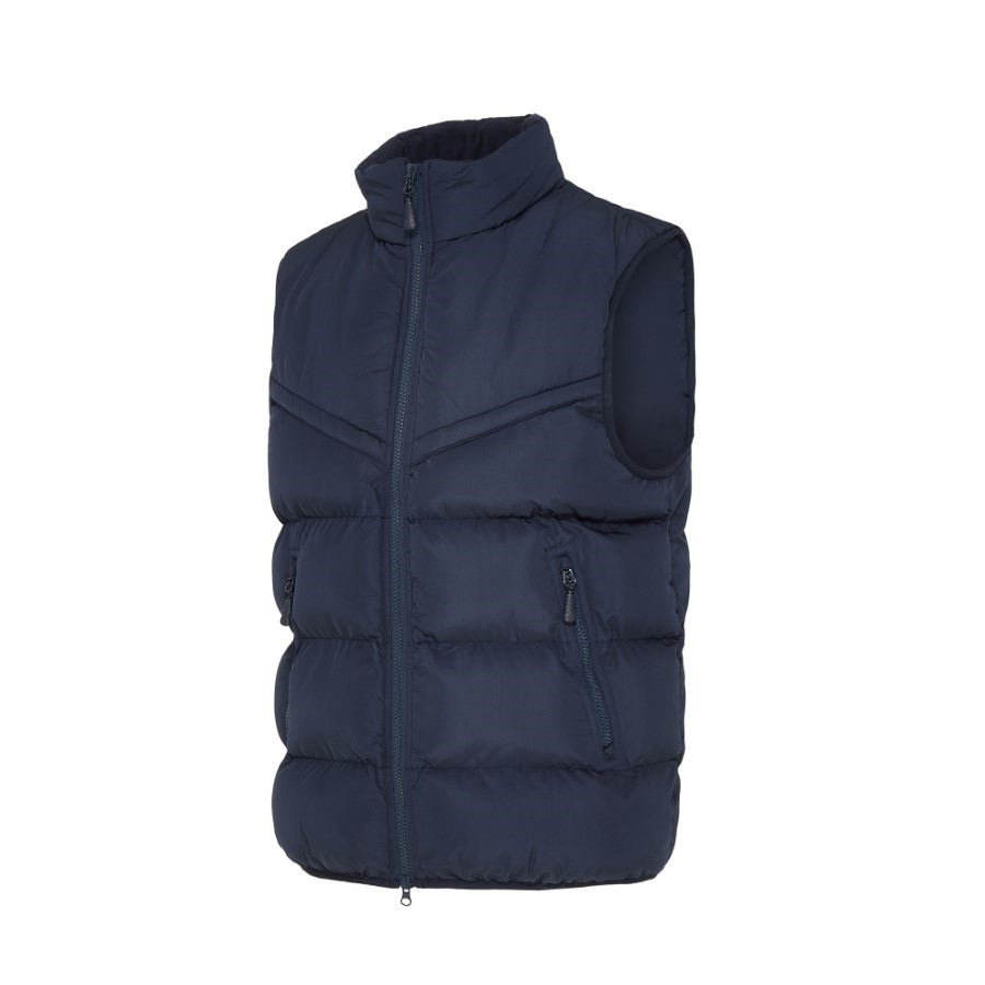 993 Chevron Gilet Navy Three Quarters TECH CHEVRON PUFFER GILET - Image 1